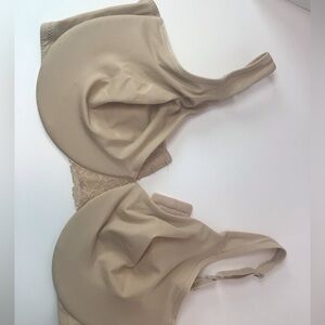 Dreamfit Beige Nude Bra Size 40DD Underwire No Padding Back Close